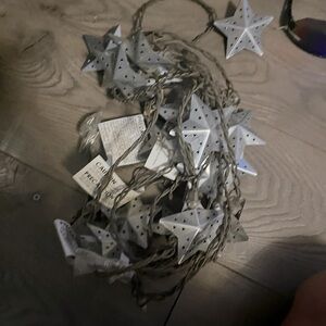 Vintage metal star string of lights (2 strings in set)